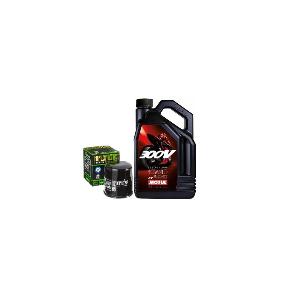 Olej MOTUL 300V 10w40 racing 4l + filtr oleju