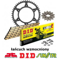 YAMAHA WR 450F 2003-2009 ZESTAW NAPĘDOWY DID WZMOCNIONY ZŁOTY BEZORING