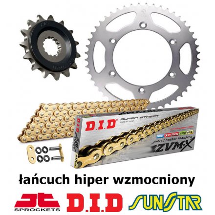 SUZUKI GSX-R 1000 2001-2006 ZESTAW NAPĘDOWY DID WZMOCNIONY