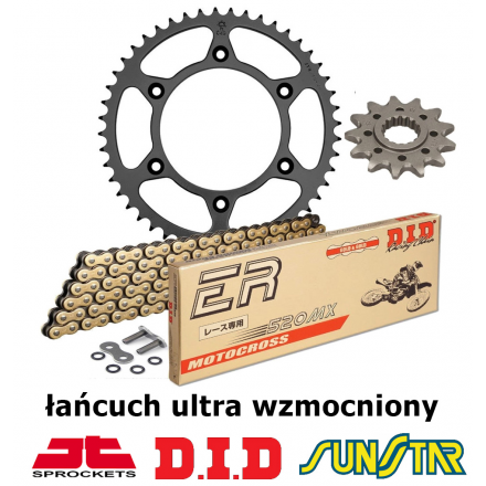 コア  セット YAMAHA YZ 250 1994-1998 ZESTAW NAPĘDOWY DID WZMOCNIONY ZŁOTY