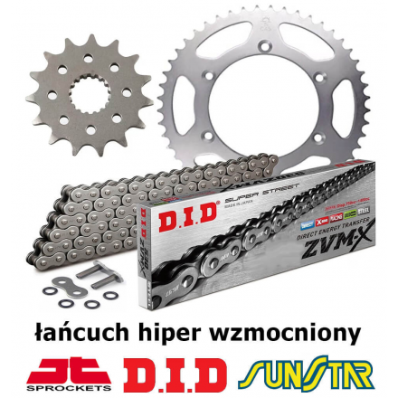 KTM EXC Enduro 125 2000-2003 ZESTAW NAPĘDOWY DID HIPER WZMOCNIONY