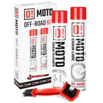 OMOTO OFF ROAD CHAIN CARE AND PROTECTION ZESTAW DO CZYSZCZENIA I SMAROWANIA ŁAŃCUCHA 2+1 ZESTAW Z SZCZOTKĄ (2 X 750ML)
